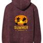 SUMMER SUNSET UNISEX ACID WASH HOODED SWEATSHIRT