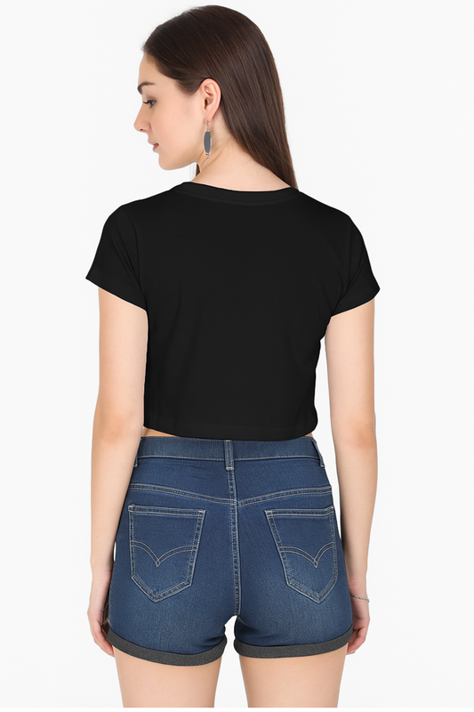 Women Black Crop Top