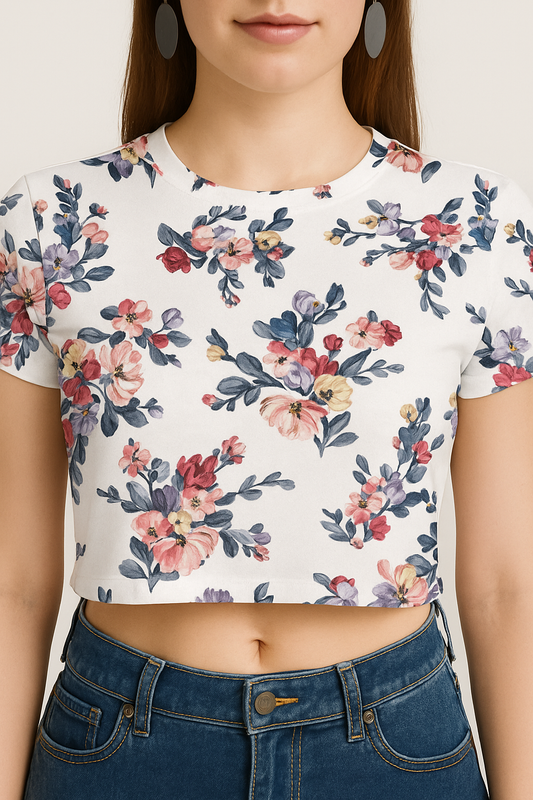 Floral Print Crop Top