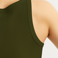 Olive Green Cropped Vest Top