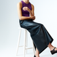 Women Purple Crop Tank