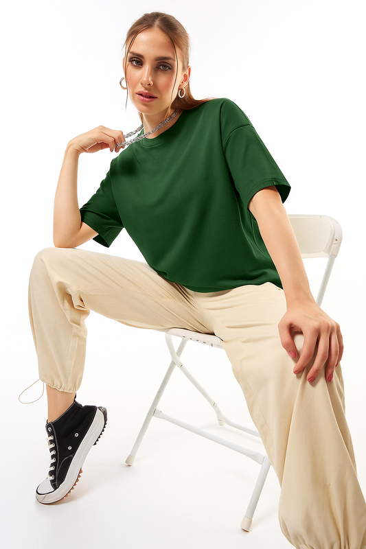 Bottle Green Women T-Shirt