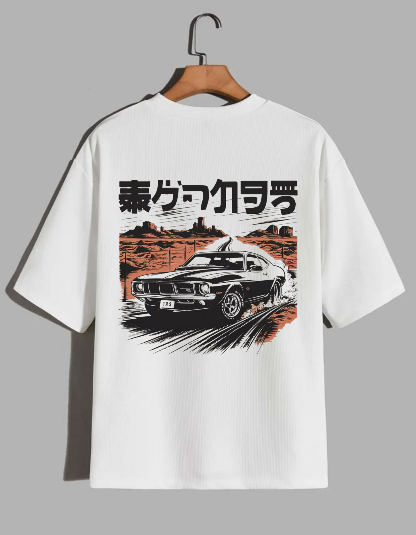 Retro Muscle Ride Oversized T-Shirt