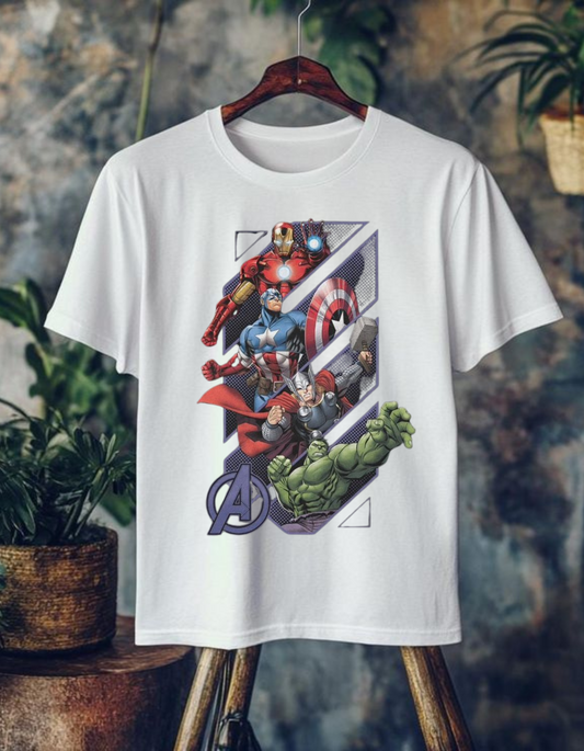 Avengers Assemble Action Graphic Tee
